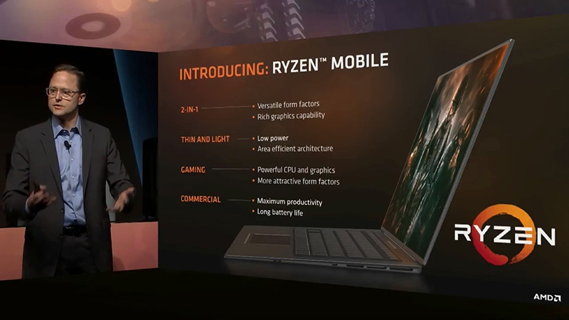 Computex 2017: AMD продемонстрировала Ryzen Mobile
