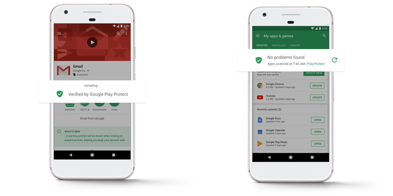 Google Play Protect поможет в защите устройства