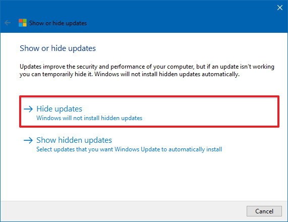 Удаление накопительного обновления KB4103721 для Windows 10 April 2018 Update