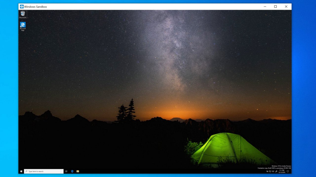 Windows 10 палатка