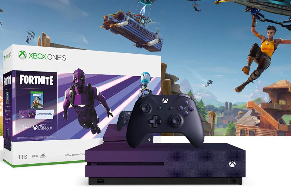 Microsoft анонсировала фиолетовую консоль Xbox One S Fortnite Limited Edition