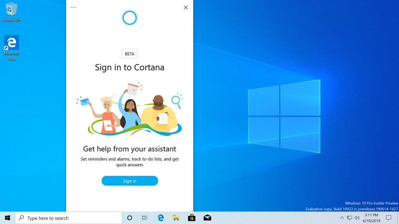 Новый пользовательский интерфейс Cortana обнаружен в свежей инсайдерской сборке Windows 10