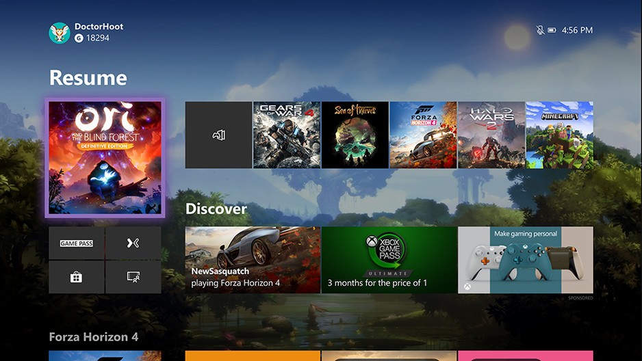 Microsoft анонсировала редизайн домашней страницы Xbox One