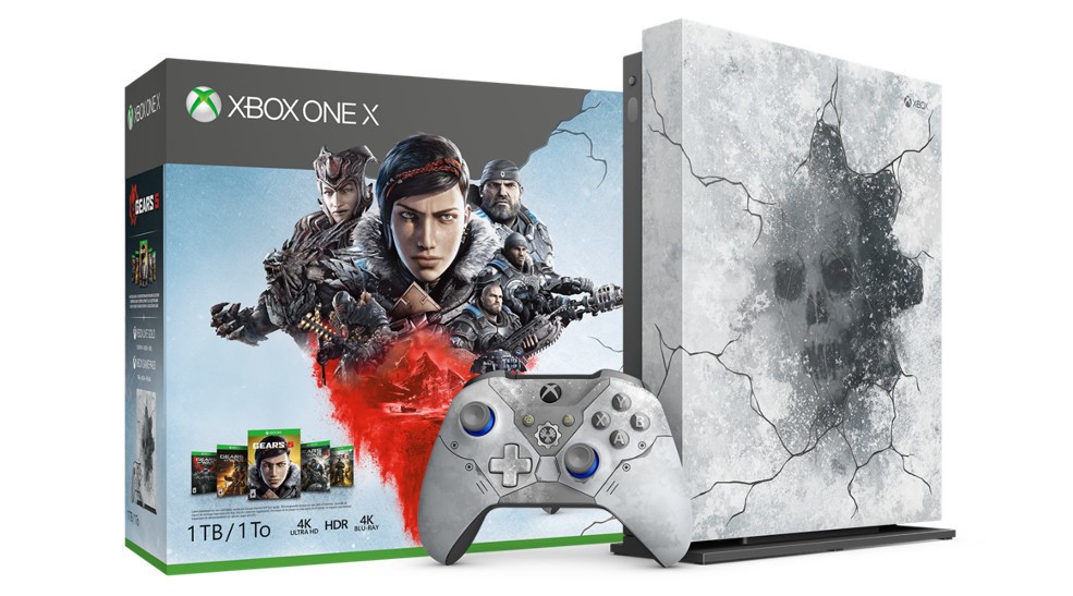 Microsoft представила консоль Xbox One X в стиле Gears 5