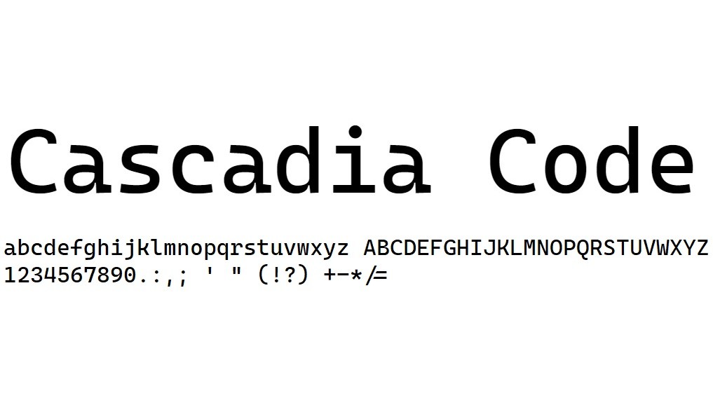 Cascadia code cyrillic