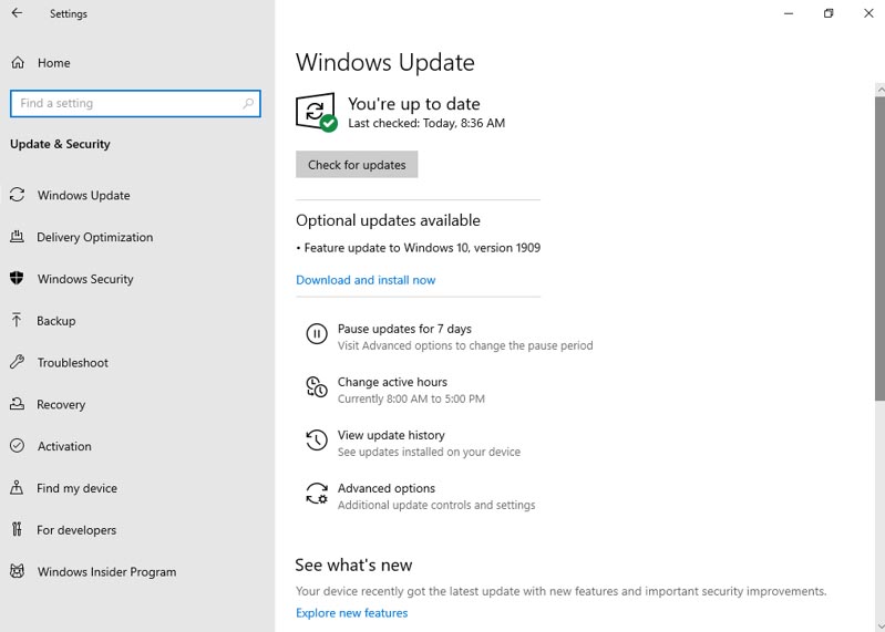 Состоялся официальный релиз Windows 10 November 2019 Update (версия 1909)