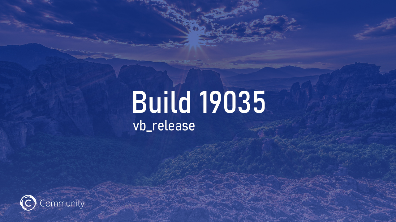 Выпущены официальные ISO-образы Windows 10 20H1 Build 19035
