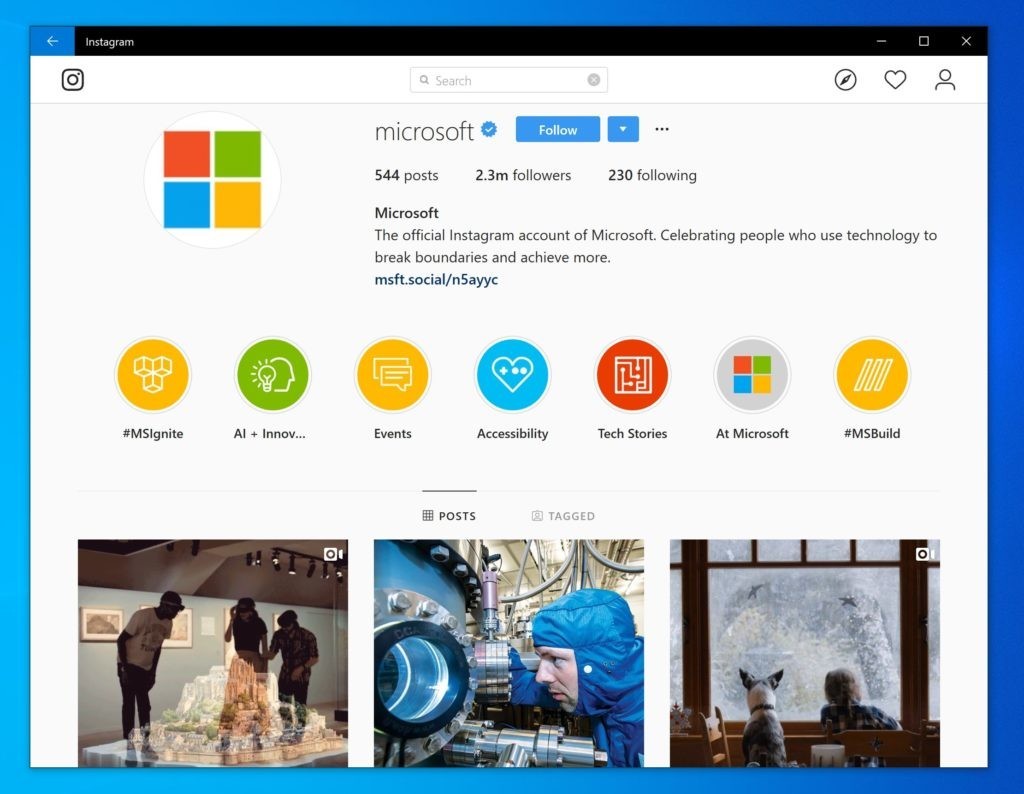 PWA-приложение Instagram вскоре появится в Microsoft Store на Windows 10