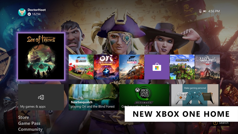 Выпущено февральское обновление для Xbox One с новым дашбордом