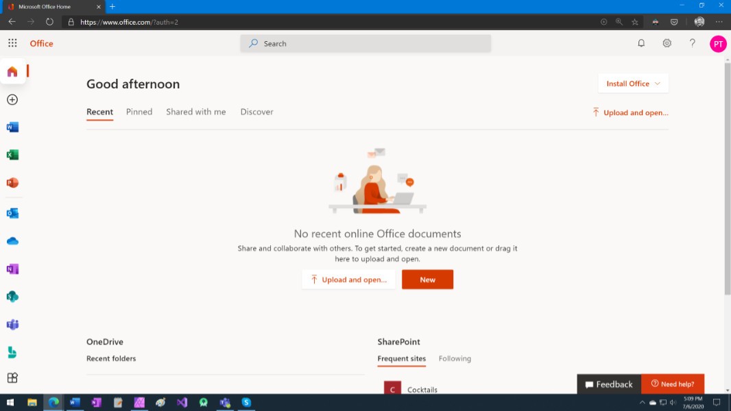 Microsoft обновила дизайн портала Office.com