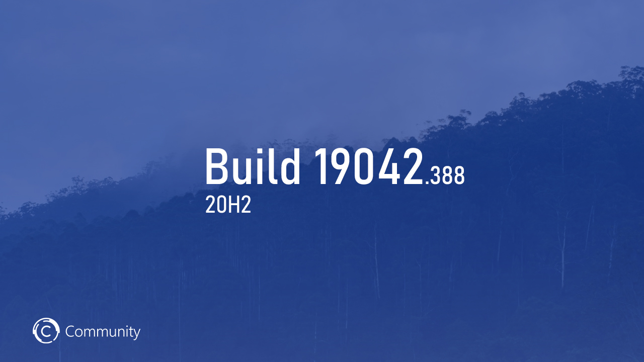 Анонс Windows 10 Insider Preview Build 19042.388 (канал Beta)
