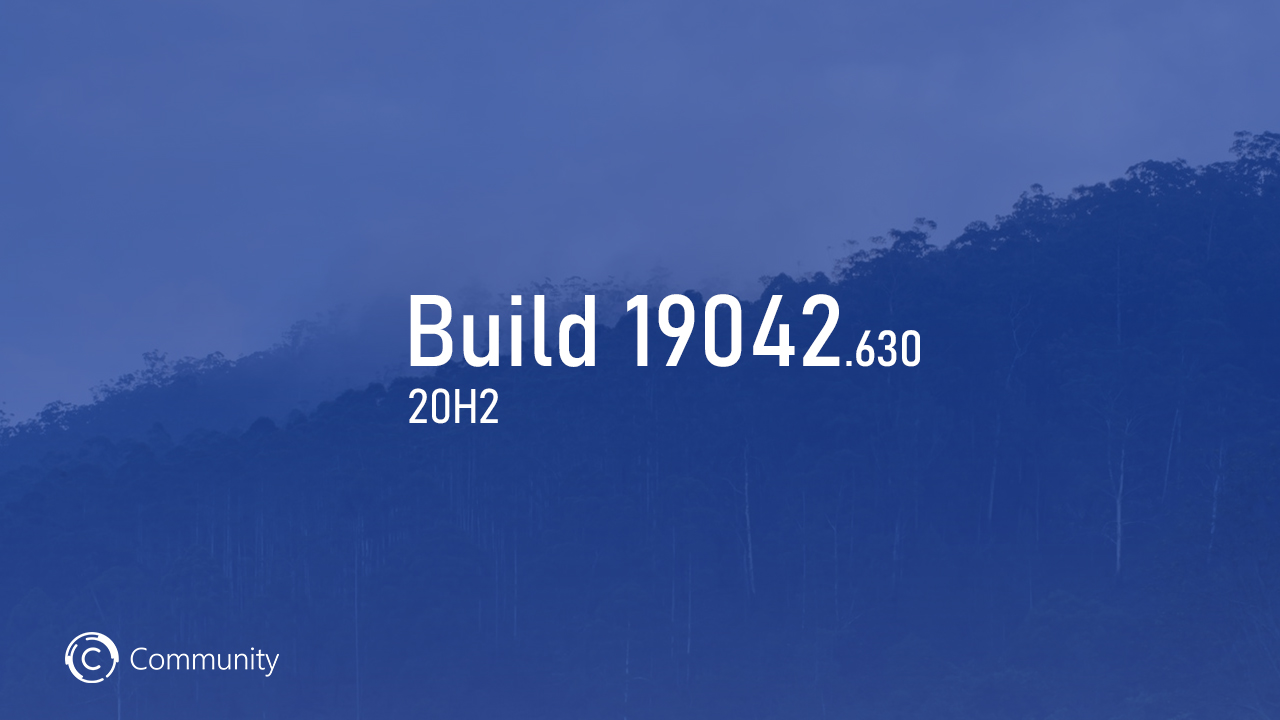 Анонс Windows 10 Insider Preview Build 19042.630 (каналы Beta и Release Preview)