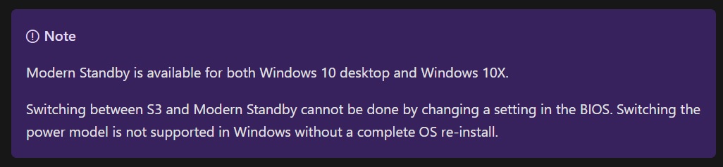 Windows 10X получит улучшенный режим Modern Standby