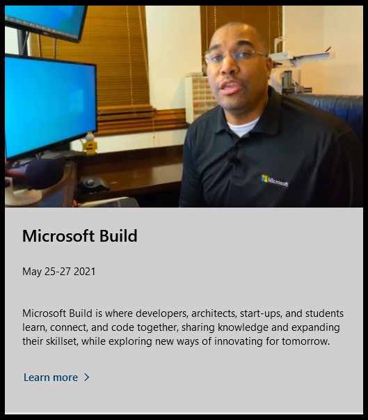 Официально: конференция Microsoft Build 2021 пройдёт с 25 по 27 мая