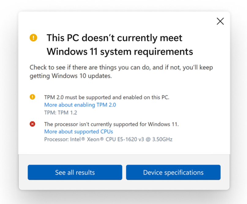 Microsoft выпустила обновлённое приложение PC Health Check