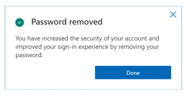 Учётные записи Microsoft теперь могут быть полностью лишены пароля